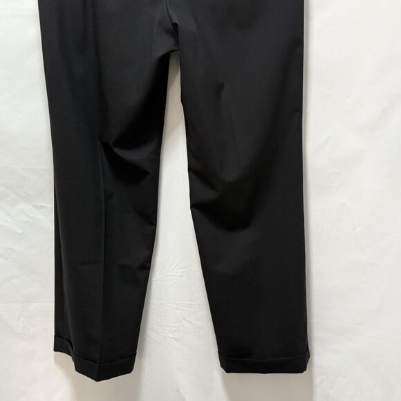 Oscar De La Renta Dress Pants Mens 34x30 Black 100% Wool Pleated - Picture 8 of 16